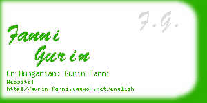 fanni gurin business card